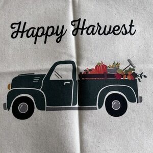 Thirty-One Pillow‎ Cover 18x18 Fall Truck Happy Harvest Statement Decor New